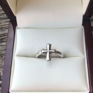 James Avery silver cross ring size 4